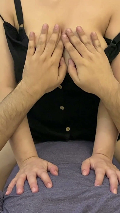 Neighbors Wife Says! Put Some Oil On My Big Bouncing Boobs And Watch My Huge Big Natural Tits Bouncing While I Ride Your Cock | Clip 1