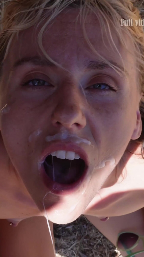 Outdoor Sex Behind the Barn with Cum Walk, Facial and Public Shower | Clip 1