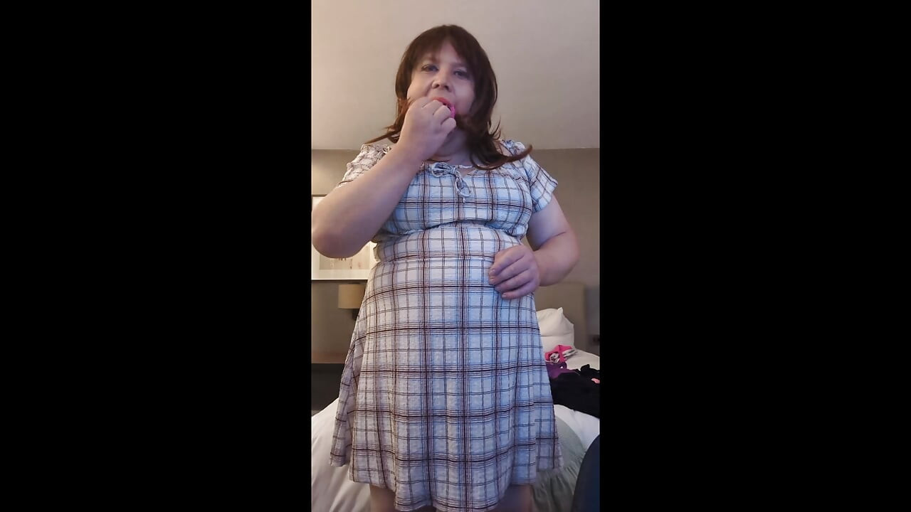 Desperate Locked Sissy Hotel Adventures - Chastity, Clamps & Dildo Slutting