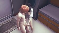 Hentai tanpa ditapis 3d - seks ema di bilik dobi