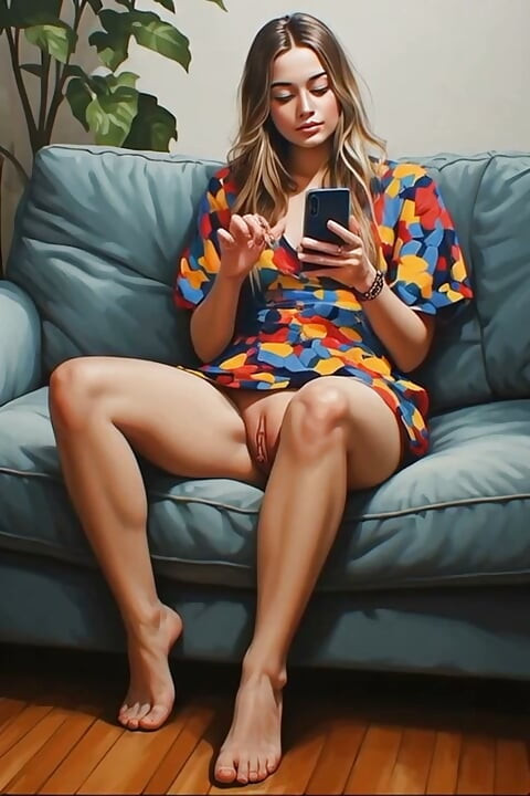 Step daughter flashing her pussy
