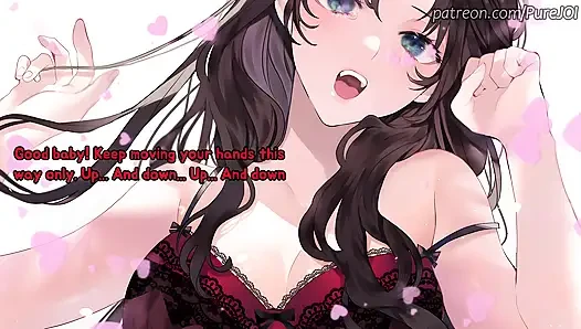 Rin Tohsaka bikin kamu crot buru-buru untuk hiburannya (quickshot joi)