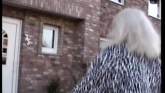 Sexy German blonde slut rides dick like a pro in front of a horny cougar
