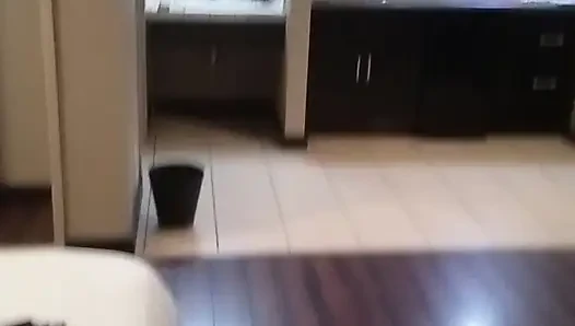Just a response in a room from a nudist