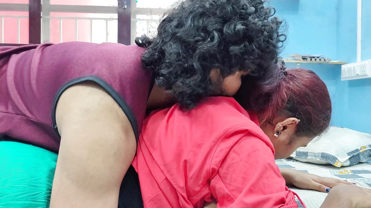 Girl kissing boy and hot romance