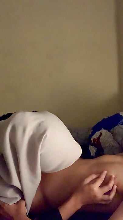 Fucking my stepsister's cock when it's quiet