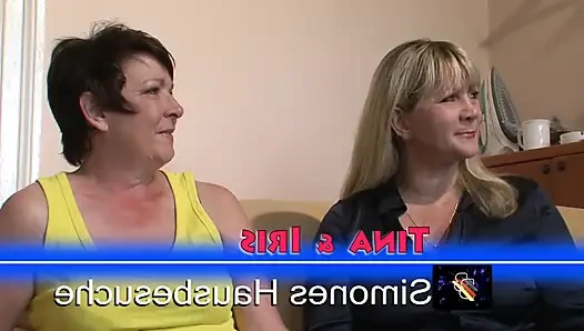 Olgun lezbiyen üçlü seks! Kocalarına alışverişe gideceklerini söylüyorlar!