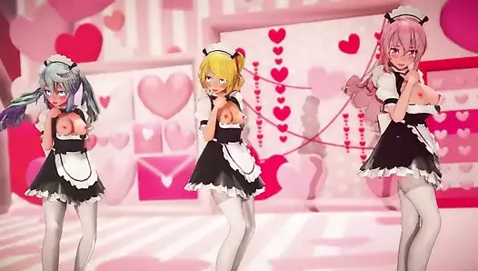 MMD R-18, anime, filles qui dansent, clip sexy 276