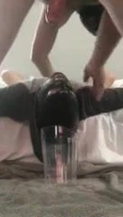 Straight alpha dom drilling faggot's throat (part two)