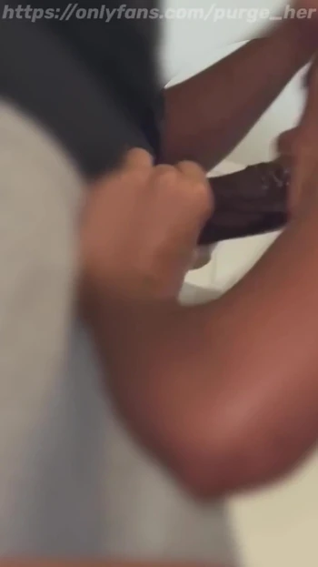 Captivating moment from "Fucking her throat every day. She happily drinks my cum every time she suck me."