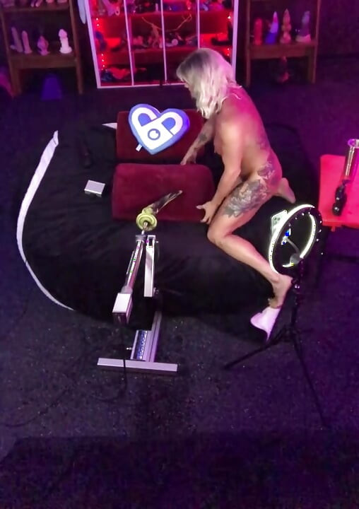 Hot Blonde Testing Out Her New Depth Trainer