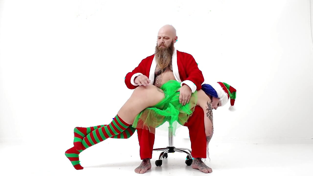 Naughty Christmas Spanking