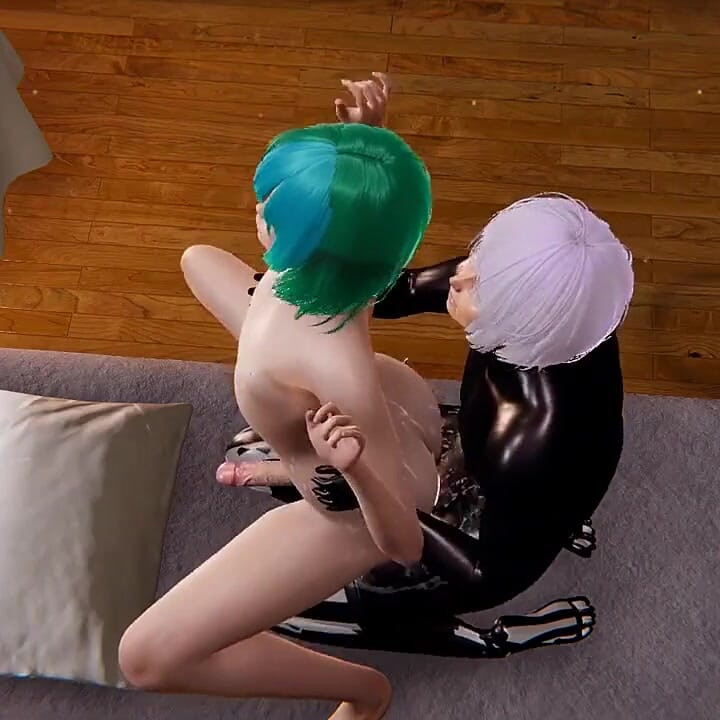 2 femboys follando con un traje de látex