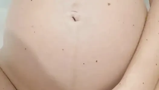 Horny pregnant pussy feel orgasm