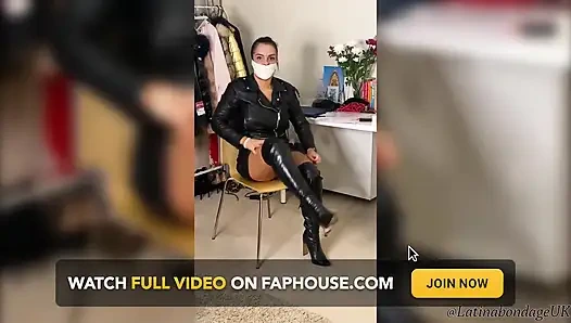 Latina Tied up and Gagged with Microfoam (hd)