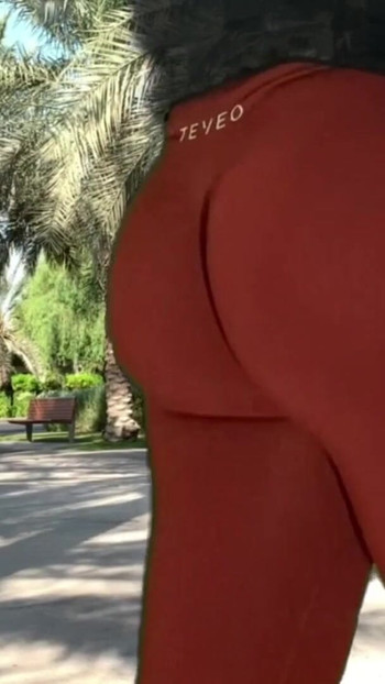 Captivating moment from "Big ass big dick shemale flashing in public in tight see through pants"