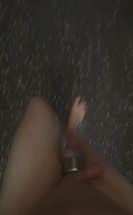 Long naked barefoot walk from car to a welcome to my town sign