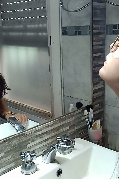 Bubblegum Chewing at Mirror - Bunny Looner