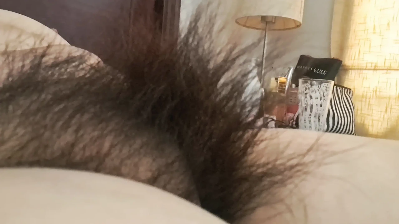 Stepmom's naked body with her fat, hairy pussy up close