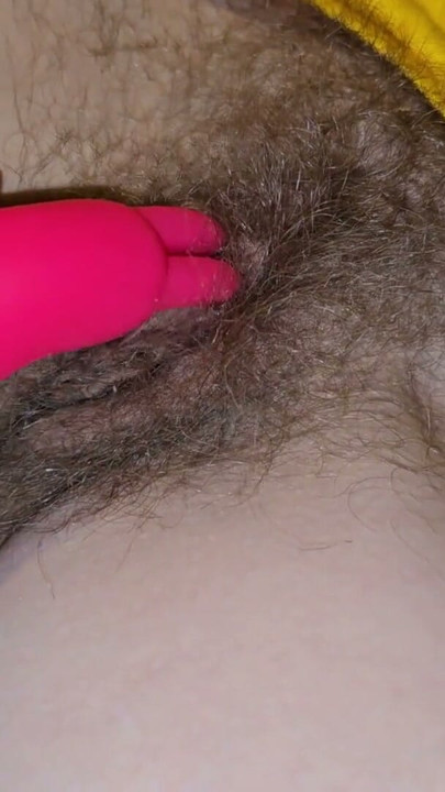 One vibrator inside my pussy  with another caressing my labia and clitoris | Clip 1