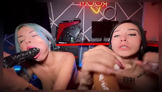 POV Orgy with BBC Dildos and Two Very Horny Lesbians - Sweetkimmi