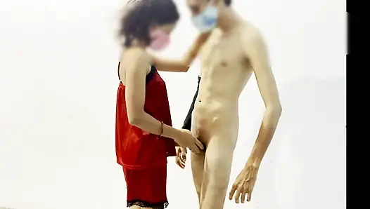 Indian girl and boy Doggy style sex is enjoying