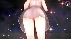 sexy milf en camisón transparente baile sexy (3d hentai)