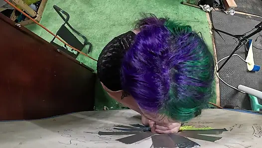 goth teen visits glory hole sucks him dry