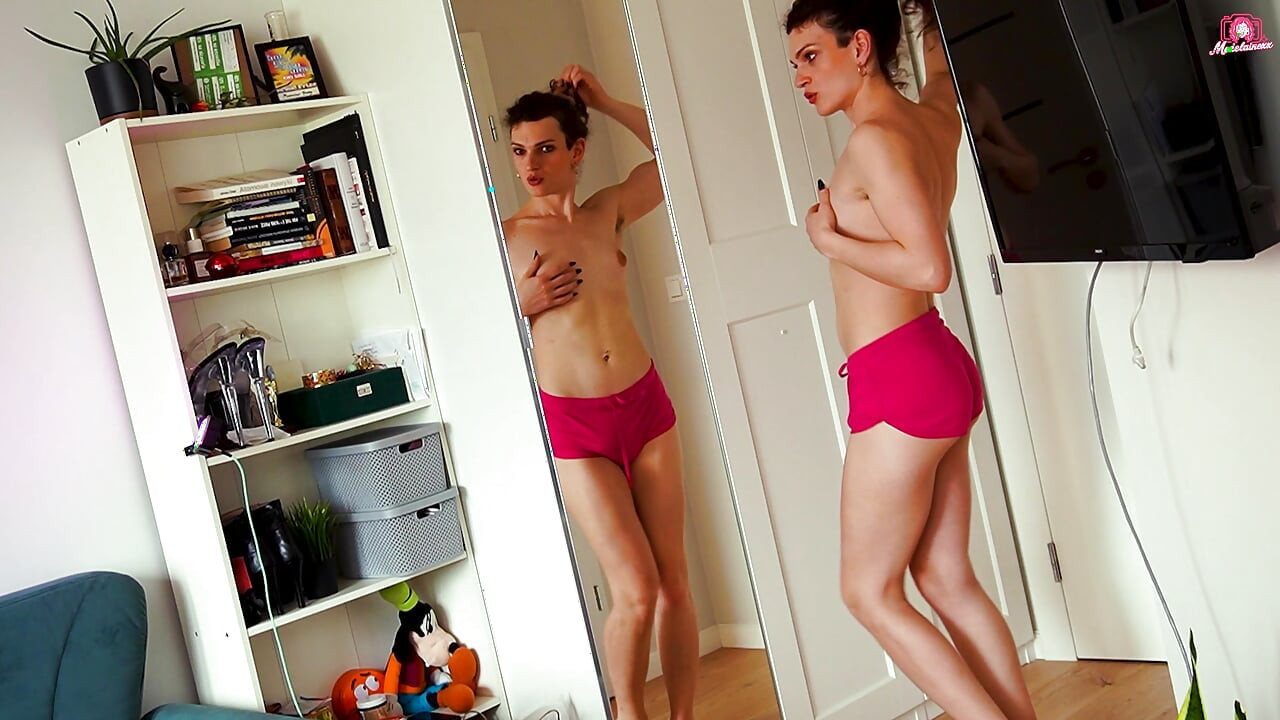 Tiny Tranny Can't Stop Teasing