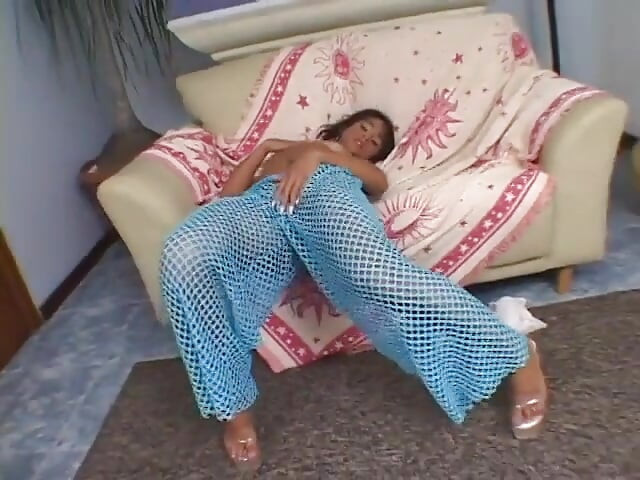 Horny tanned slut gets her tight cunt pounded