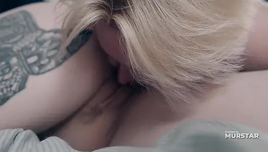 Blonde Step Mom With Massive Tits In Short Silk Nightie And No Panties Shares Bed With Step Son Leading To Intense Creampie