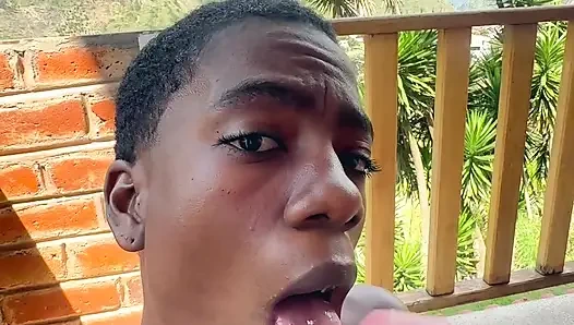 New Face - Mina Caramelo! Watch Mina taking bwc deep into her mouth and giving her ebony pussy from behind. and cum on face!