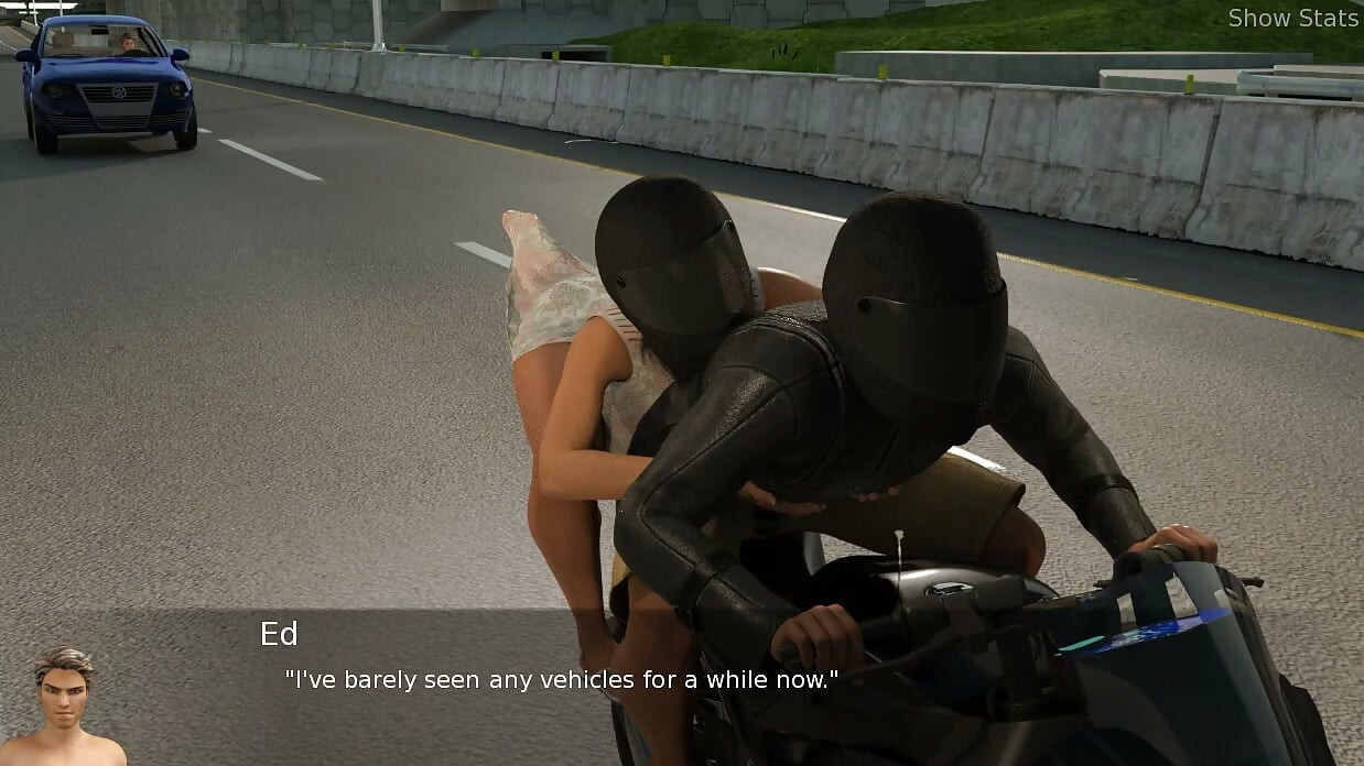 Project Hotwife - gameplay - jeu de rôle - sa femme l’expose pendant qu’elle conduit à vélo