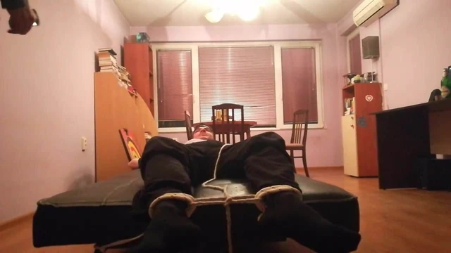 Hot guy tickled in sneakers and black socks