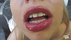 Screaming her head off, Adriana Nicole cums hard while having her asshole rammed very hard