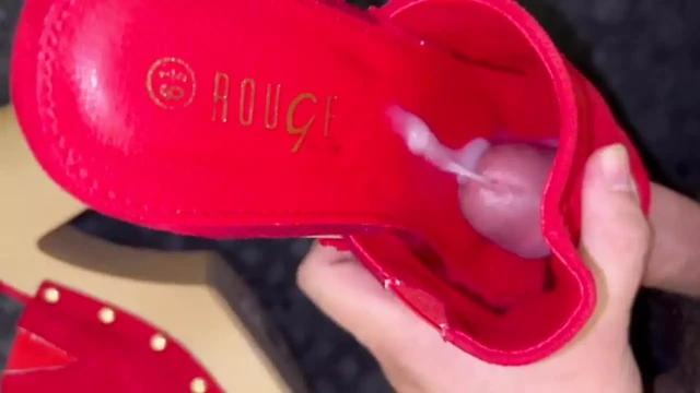 Cum on Red Heels