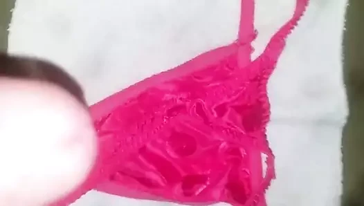 Cumming üzerinde favori pembe tanga tekrar