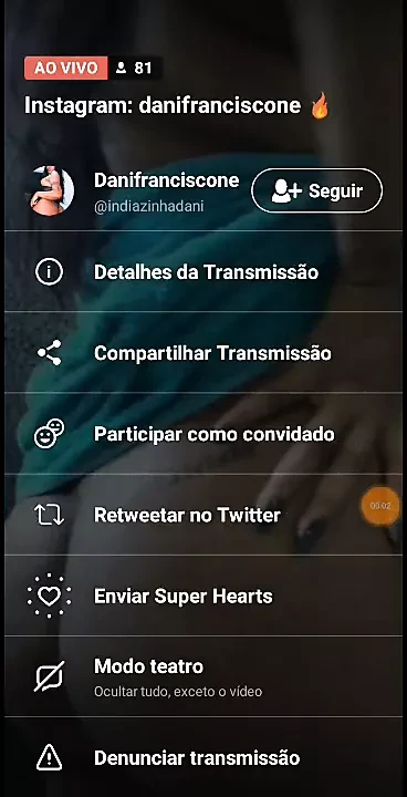 Dani com instagram