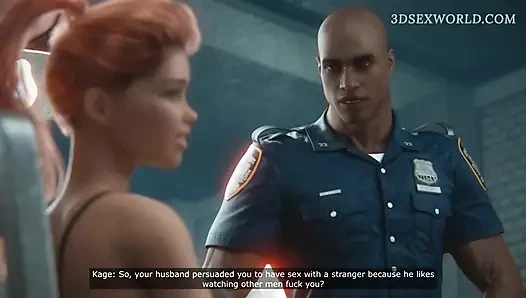 Tall Cheating Wife Would Do Anything to Save her Husband from the Jail (3D Anime)