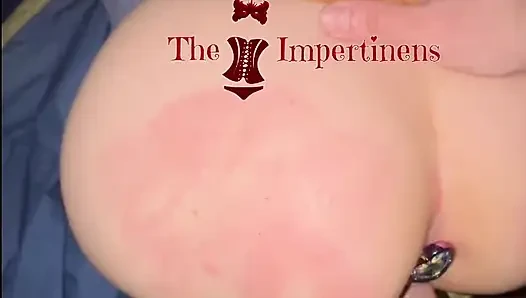 Spanking and fuck Morgana with anal plug