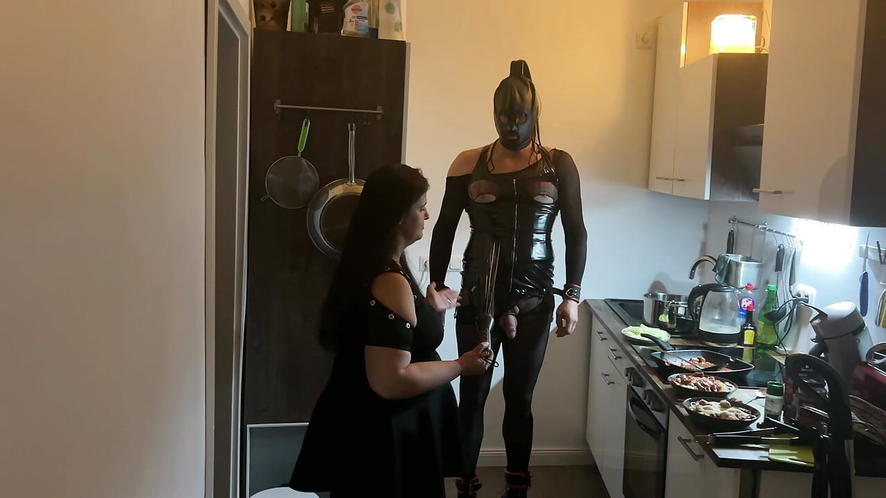 Kinky Kitchen Encounter: Fetish Babe Dominates Her Friend