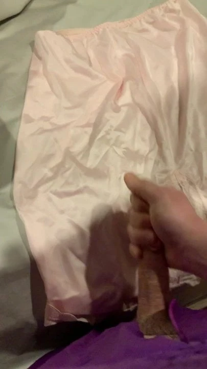 Making this lovely slip messy