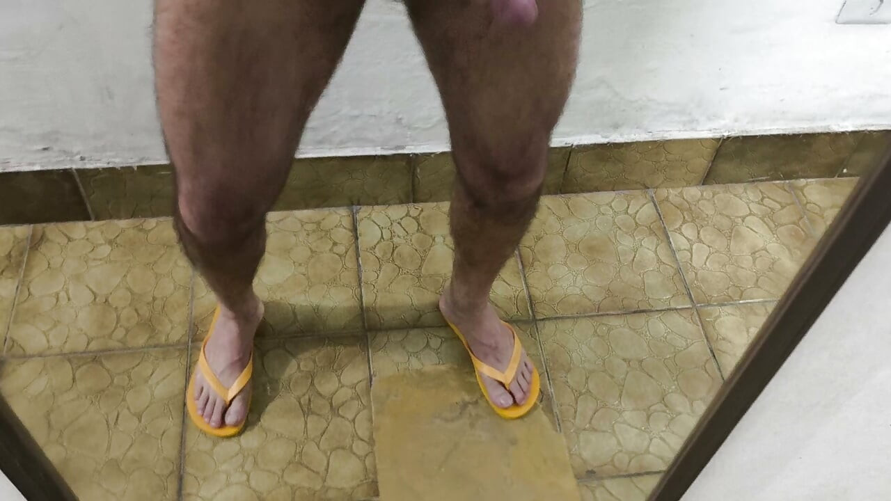 Hairy spinning his dick, playing for you, naughty right?