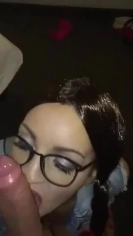 March Special Geeky lady blowjob