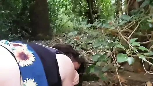 WildEnglishBBW BBC Nata4sex - Drilling my pussy outdoor doggy cumshot