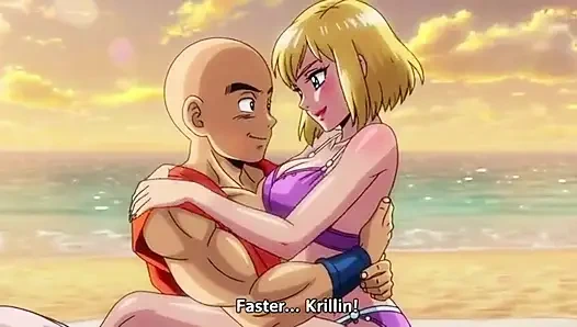 Android 18 & krillin beach house passion - romantischer anime 3D
