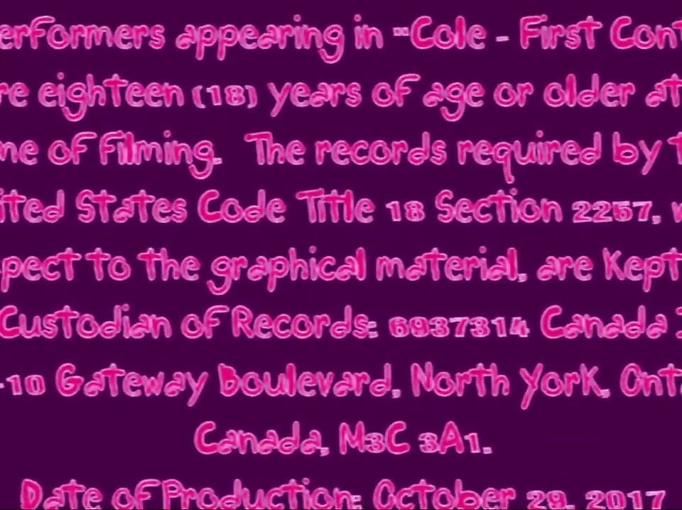 Cole - First contact