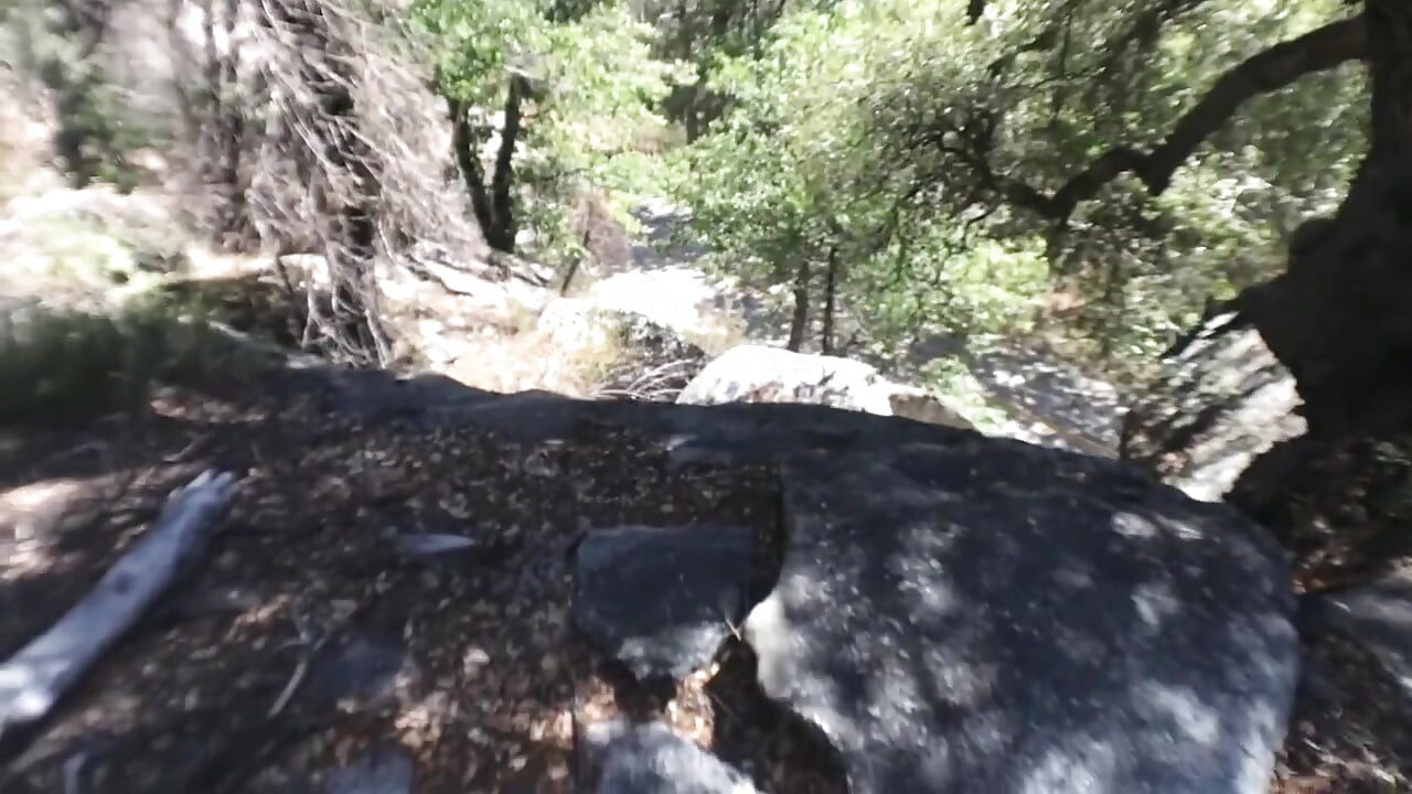 Hot couple ride motorcycle up mountain to fuck!