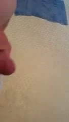 Bathroom wank and cum