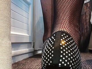 Emmanuelle clip in fishnet stockings